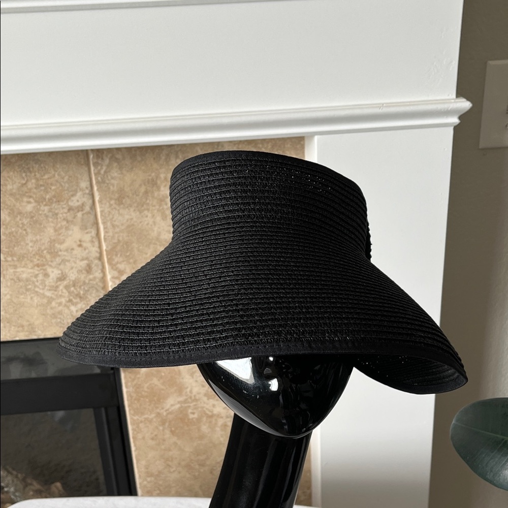Elegant Black Women's Visor Sun Hat